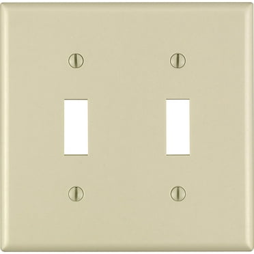 Leviton 2 Gang 2 Toggle Standard Size Toggle Switch Wallplate