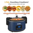 thumbnail image 5 of Sunvivi 8.5 Quart Programmable Slow Cooker with Locking Lid, Digital Timer, Dishwasher Safe, Blue, 5 of 9