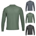thumbnail image 4 of EHRWE Mens T-Shirts Men's Loose Large Size T Shirt Long Sleeve Crew Neck Elastic Sweat Absorbing Training T Shirt Fashion, 4 of 8