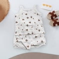 thumbnail image 2 of mgoYE Baby Girl Summer Clothes 6 12 18 24 Months 2T 3T Sleeveless Ruffled Tank Top Shorts Size 5-6 Years, 2 of 5