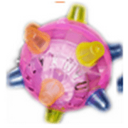 LED Jumping Joggle Bopper Flashing Light Music Bouncing Vibrating Ball Toy New