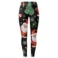 thumbnail image 3 of Christmas Leggings for Women 2025 High Waisted Festive Graphic Stretchy Tights Holiday Yoga Pants, 3 of 5
