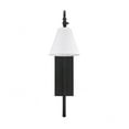 thumbnail image 2 of 1 Light Modern Metal Wall Sconce with Cylinder White Fabric Shade-24.5 inches H By 6.25 inches W-Satin Nickel Finish Bailey Street Home, 2 of 4