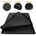 thumbnail image 4 of GHSDFBB Cat Litter Mats Trapper Mat-60x45 cm Honeycomb Double Layer, Easy Clean and Durable, Non Toxic Trapper Rug Suitable for Litter Tray (60 * 45, Black), 4 of 6