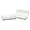 Foam Hinged Hoagie Container, X-Large, 13-1/5x4-1/2x3-1/5, White, 100/BG, 2/CT