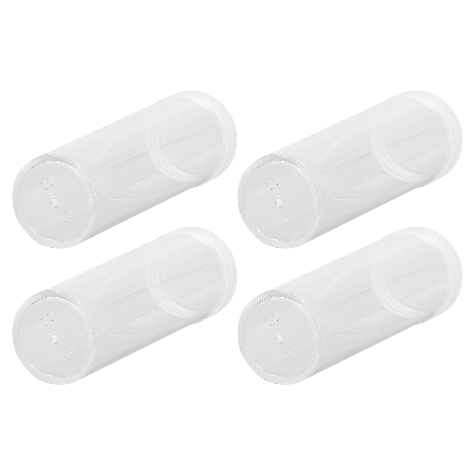 Fyydes Round Clear Coin Tube,Plastic Coin Tubes,Round Clear Coin Tube