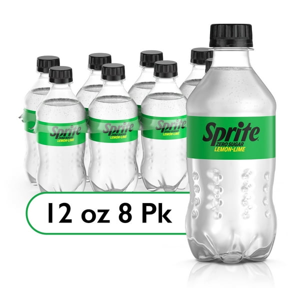 Sprite Zero Sugar Lemon Lime Soda Pop, 12 fl oz, 8 Pack Bottles