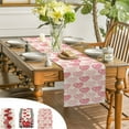 thumbnail image 7 of UNLLLL Valentine's Day Love Printed Table Runner, 13 x 72 Inch Rectangle Tablecloth, Plaid Stripes Farmhouse Dining Table Decor, for Home Party Indoor, 7 of 7