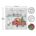 thumbnail image 4 of Christmas Shower Curtain for Bathroom Vintage Xmas Red Truck Tree and Funny Dog Shower Curtain Set Rustic Bathroom Decor 72"X72", 4 of 7