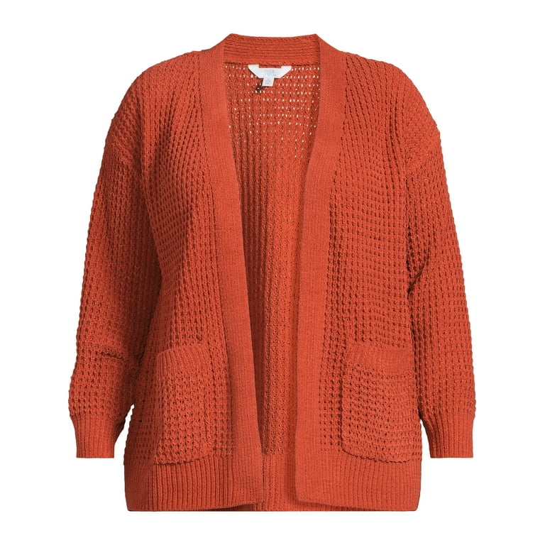 Time and Tru Women's Chenille Cardigan Sweater, Midweight Time and Tru Women's Chenille Cardigan Sweater, Midweight