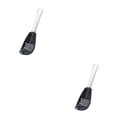thumbnail image 4 of Inteprter Cuchara de cocina de mano Colador de mango largo multifuncional Cuchara Rallador Antiadherente Resistente al calor Cocina Chef Gadgets Negro Negro 2piezas Inteprter CBP163572, 4 of 6