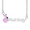 Silver/Pink, variant on Personalized Children's Name Necklace with Pink or White Enamel on Bunny Motif