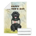 thumbnail image 2 of Cute Newfoundland Loves Dad Happy Father's Day Cozy Fleece Blanket Newfie Dog Lover Gifts Warm Soft Throw Blanket - 12008, 2 of 5