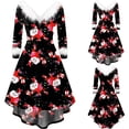 thumbnail image 4 of Vestido de Navidad elegante de mujer, vestido de noche vintage de manga larga, 4 of 4