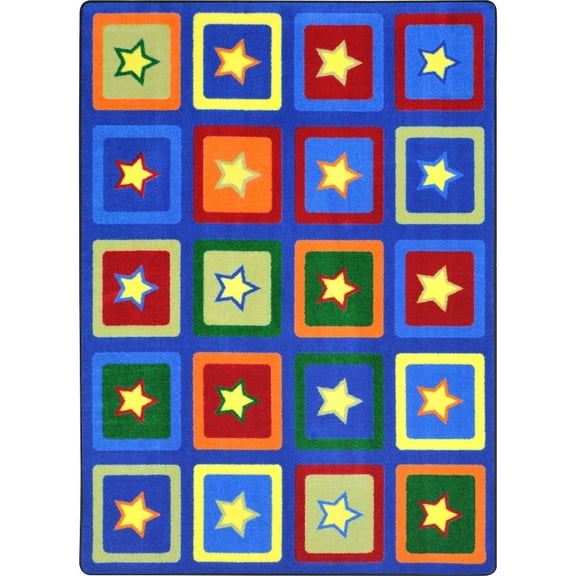 Joy Carpet Sitting Stars Multi 5'4" x 7'8"