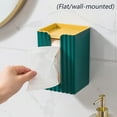thumbnail image 4 of Soporte creativo para caja de pañuelos montado en la pared, caja de almacenamiento de pañuelos con estante de almacenamiento, 4 of 6