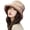 Khaki, variant on Faux Fur Winter Bucket Hat Women Plush Warm Cloche Hat Wide Brim Floppy Fisherman Cap