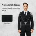 thumbnail image 2 of Antonio Uomo Men’s Plaid Suit Set – Slim Fit 3 Piece Blazer Two Button Jacket Vest Pants for Formal Business Wedding Party Prom Elegant Dress Suits Black 52, 2 of 6