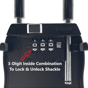 Vault Locks 5500 Key Lock Box with 4-Digit Combo, 3-Digit Shackle, Extra Security, Silver