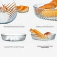 thumbnail image 7 of 10 Inch Round Pie Plate Glass Pie Pan for Baking Deep Round Pie Plate Dish Great For Apple, Pumpkin, Holiday Pies,Oven Safe Tray (1), 7 of 7