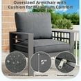 thumbnail image 3 of AECOJOY Aluminum Outdoor Furniture Set 7 Pieces Sectional Sofa Patio Conversation Set - Dark Gray, 3 of 10