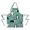 thumbnail image 2 of Australian Shepherd Dog and Flower Apron-Garden Aprons for Women with Pockets-Cotton Linen Waterproof Kitchen Cooking Gardening Aprons Adjustable for Kitchen,Cooking,BBQ and Salon 33x27 Inch, 2 of 7