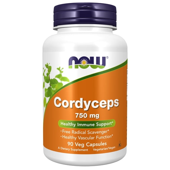 NOW Supplements, Cordyceps (Cordyceps sinensis)750 mg, Healthy Immune Support*, 90 Veg Capsules