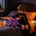 thumbnail image 6 of Halloween Pumpkin Candy Buckets Baskets with Legs, Halloween Goodie Candy Treat Snack Cookie Gift Wrap, Party Favors Supplies Decorations - Purple, 6 of 6