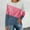 Pink, variant on Women Long Sleeve Shirts Trendy Color Block Round Neck Pullover Tee Tops Stretch Comfy Classic Fit Workout Casual Blouses