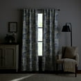 thumbnail image 6 of Martha Stewart Village Life Blackout 37"W x 84"L Indoor Curtain Panel, Set of 2, Blue, Recycled Polyester, Cotton, Adult, 6 of 6