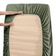 thumbnail image 4 of Juego de sábanas Hearth & Harbor con bolsillo extra profundo para cama individual, color verde oliva, 4 of 7