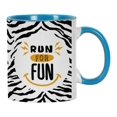 thumbnail image 1 of Inkdotpot Run For Fun 11oz CeramicCoffeeMug Funny for Fitness lover Hilarious Quote Novelty Gift-Blue, 1 of 6