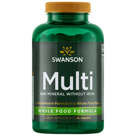 - Swanson Whole Foods Formula Multivitamin and Mineral without Iron Tablets, 30 Ct