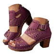 thumbnail image 1 of Womens Sandals Dressy Ankle Strap Block Heels For Women Classic Chunky Heels For Work, 1 of 9