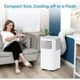 thumbnail image 2 of Portable Air Conditioner 8000 BTU for Rooms Up to 350 Sq. Ft., 3-in-1 Cooling AC Unit with Dehumidifier and Fan, Sleep Mode, Remote Control, Timer Function, 3 Speed Airflow, Auto Swing, 2 of 7