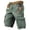 Army Green, variant on Distressed Wash Cargo Shorts with Multiple Pockets and Relaxed Fit, Awesome For Weekend Errands Backyard Projects Or Casual Outings Army Green L