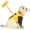 Yellow, variant on 2026 New Yellow Dinosaur Small Pet Harness Leash Set with Safety Bell, Adjustable Vest for Rabbit Guinea Pig Ferret Teacup Chihuahua Walking