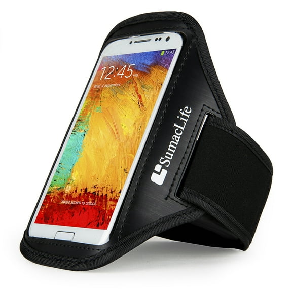 Universal Sweat-Resistant Waterproof Running Brushed Armband Fits iPhone XS / XR / X, Google Pixel 3 / 2, and Samsung Galaxy J3 / J2 Sport Workout Case With Key Slot For Fitness And Workout (Black)