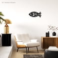 thumbnail image 2 of Darwin Fish with Jesus In Stylish Lettering Laser Cut Solid Metal Decorative Home Accent Wall Sign Hanging, 2 of 6