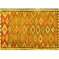 thumbnail image 1 of Ahgly Company Machine Washable Indoor Rectangle Oriental Yellow Traditional Area Rugs, 2' x 5', 1 of 4