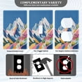 thumbnail image 3 of Yayeee Blank Wall Plate Cover 1-Gang 4.5"x2.7" Home Unused Decorative Outlet, Abstract Snow Mountain, 3 of 7