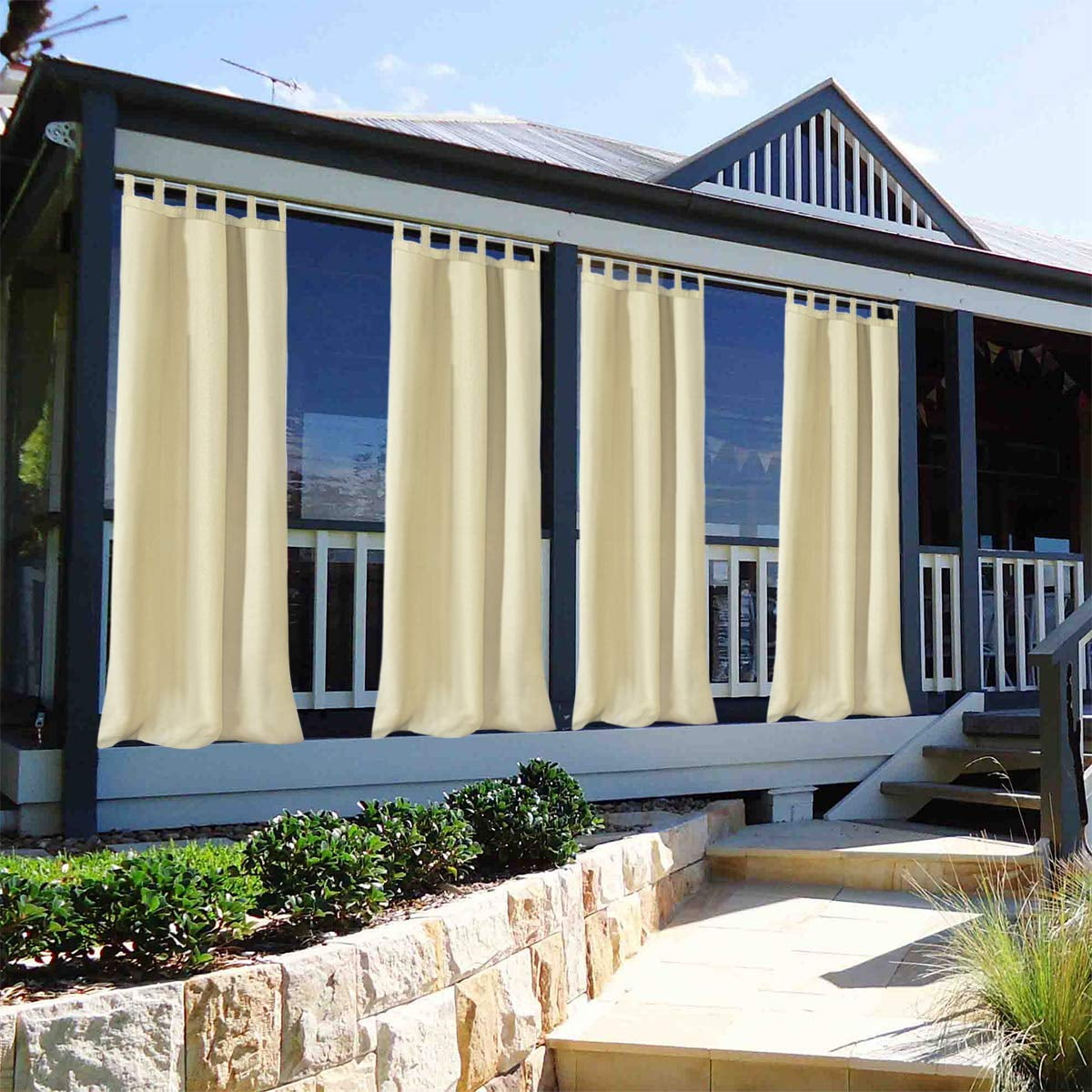 Home Cal Outdoor Curtains Panels Versatile Curtains Insulated Tab Top 1