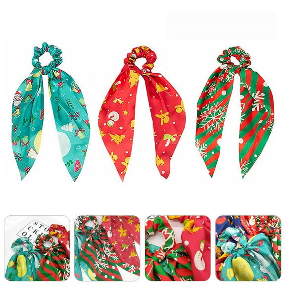 MUSEYA 3Pack Cute Hair Ties Organize Hair for Women with Multi Color for Daily Life