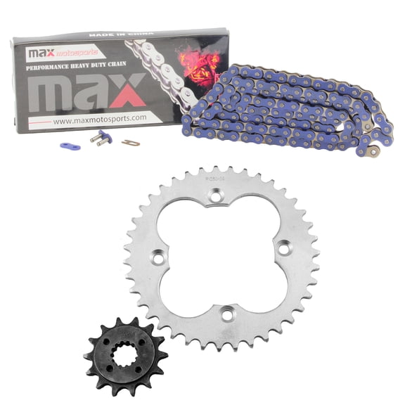 Max Motosports Blue Drive Chain and Sprockets Kit for Yamaha Raptor 350 YFM350 2004-2013