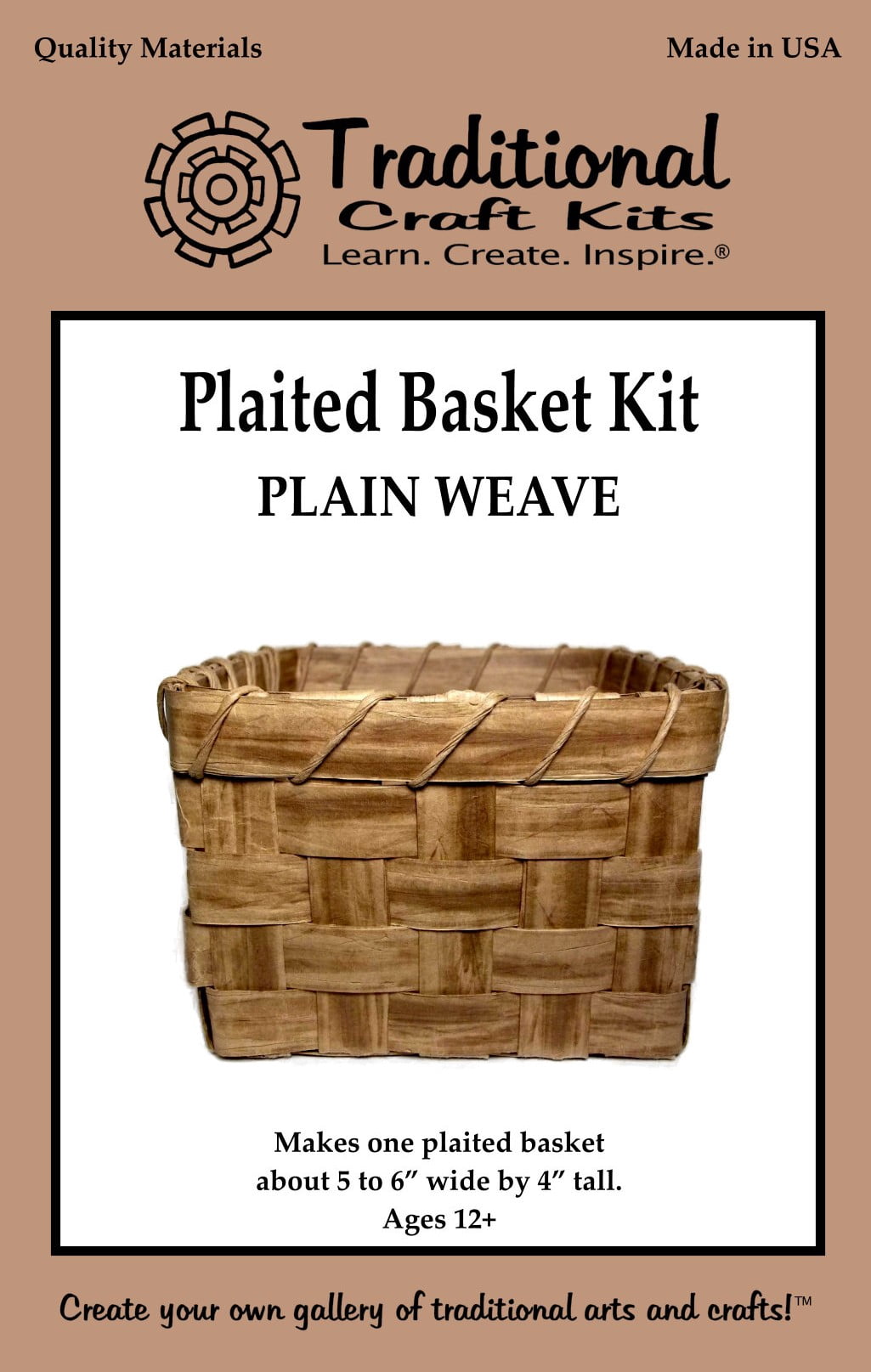 Traditional Craft Kits: Plaited Basket Kit - Plain Weave