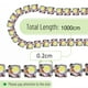 thumbnail image 2 of 10 yardas 2MM cristal Rhinestone cierre cadena recorte garra cadena joyería artesanía DIY, 2 of 5