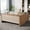 Wood Finish and Off-White, variant on Tribesigns 62.2" Executive Desk with Mobile File Cabinet, L-Shaped Office Desk with Storage Shelves, Large Computer Desk Business Workstation Set for Home Office, Dark Brown