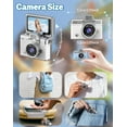 thumbnail image 3 of Cámara de Vlogs Digital Mini con Pantalla Abatible de 1.47", Grabadora de Video Portátil 720p para Selfies, Flash Incorporado, Tarjeta de Memoria de 64GB Incluida, 3 of 7