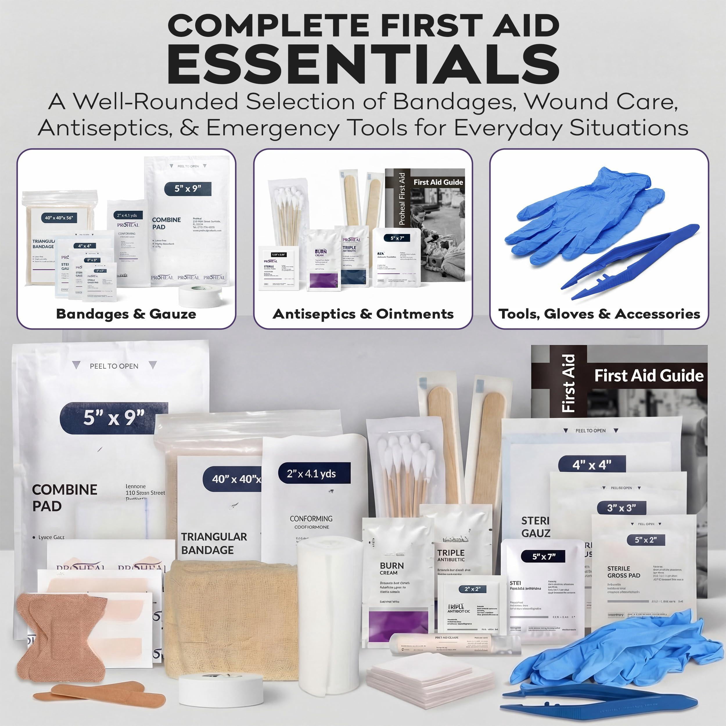50 Person Osha Compliant First Aid Kit For Businesses  Construction Site - Type Iii Ansi Class A Emergency 197 Piece Supplies