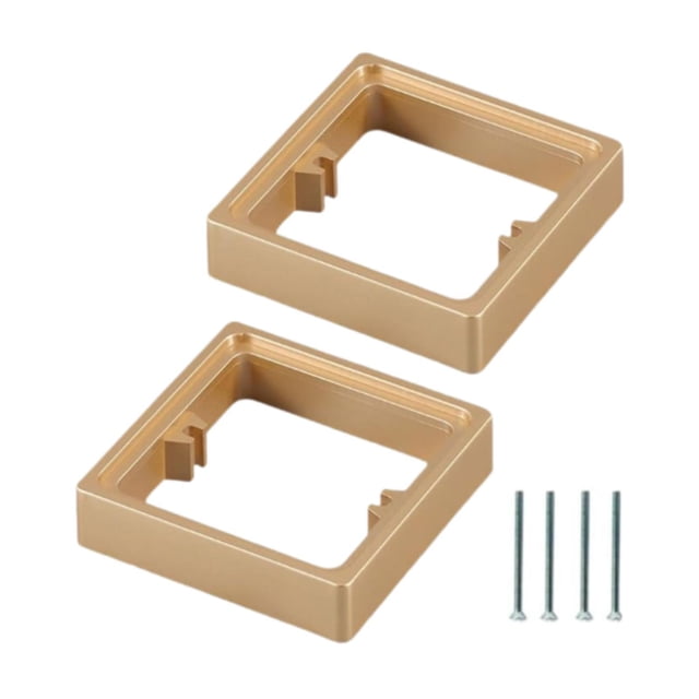 GROWTH TANK 2 Pieces Single Socket Spacers Switche Accessory for Office Living Room Home golden